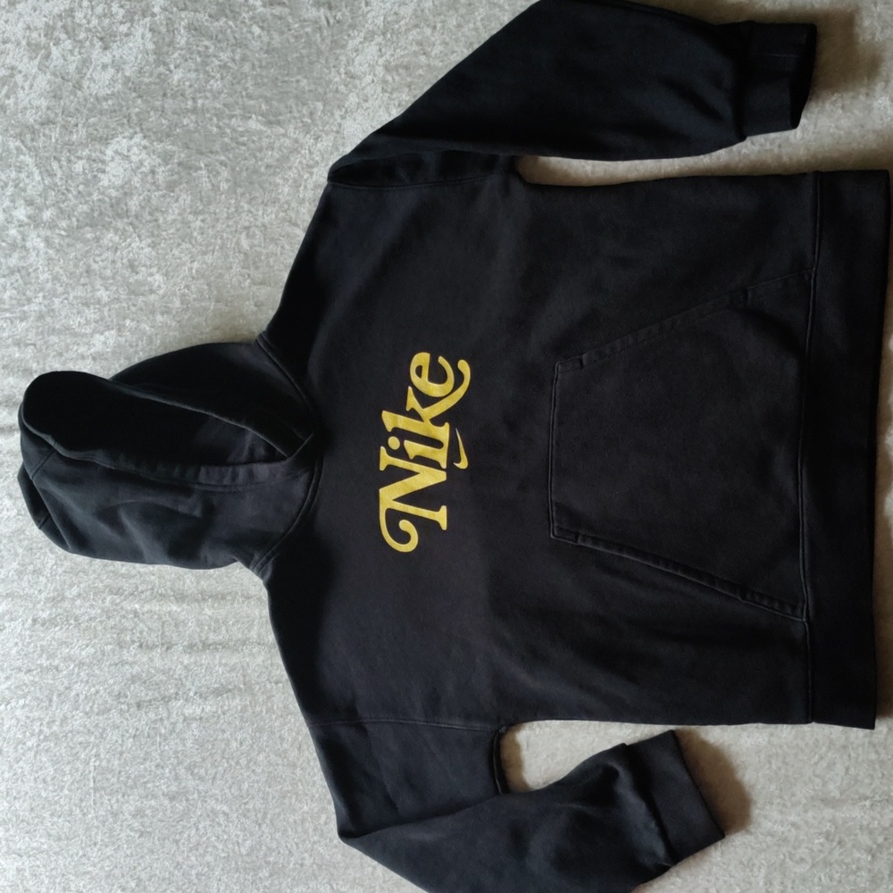 Nike Youth Hoodie, Black with Gold logo, Youth Size Medium